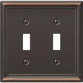 Amertac 149ttdb 2 Toggle Aged Bronze Wallplate 