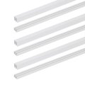 3 Sets Sliding Door Track Fit 5 32 Thick Panel Plastic Upper Lower Window Set For Glass Cabinet Closet 1 3ft X 25 64 White 