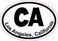3in X 2in Oval Los Angeles California Sticker Vinyl Cities Bumper Stickers By Stickertalk 