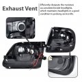 G-plus Lightning Style Headlights Corner Parking Lights Kit Set Led Drl Strip Compatible With 1997-2002 Ford Expedition