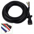 Ocpty 7 Way Plug Trailer Wire 15 Foot All Weather Heavy Duty Rv Light Cable Power Cord For 5th Wheel