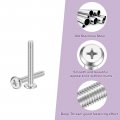 Uxcell M4x30mm Flat Round Head Phillips Screws 50pcs 304 Stainless Steel Drive Machine Full Thread Bright Finish Furniture