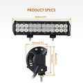 Auxbeam 12 Inch Led Light Bar 72w 7200lm Combo Beams 24pcs 3w Cree Chips Waterproof With Wiring Harness