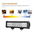 Auxbeam 12 Inch Led Light Bar 72w 7200lm Combo Beams 24pcs 3w Cree Chips Waterproof With Wiring Harness