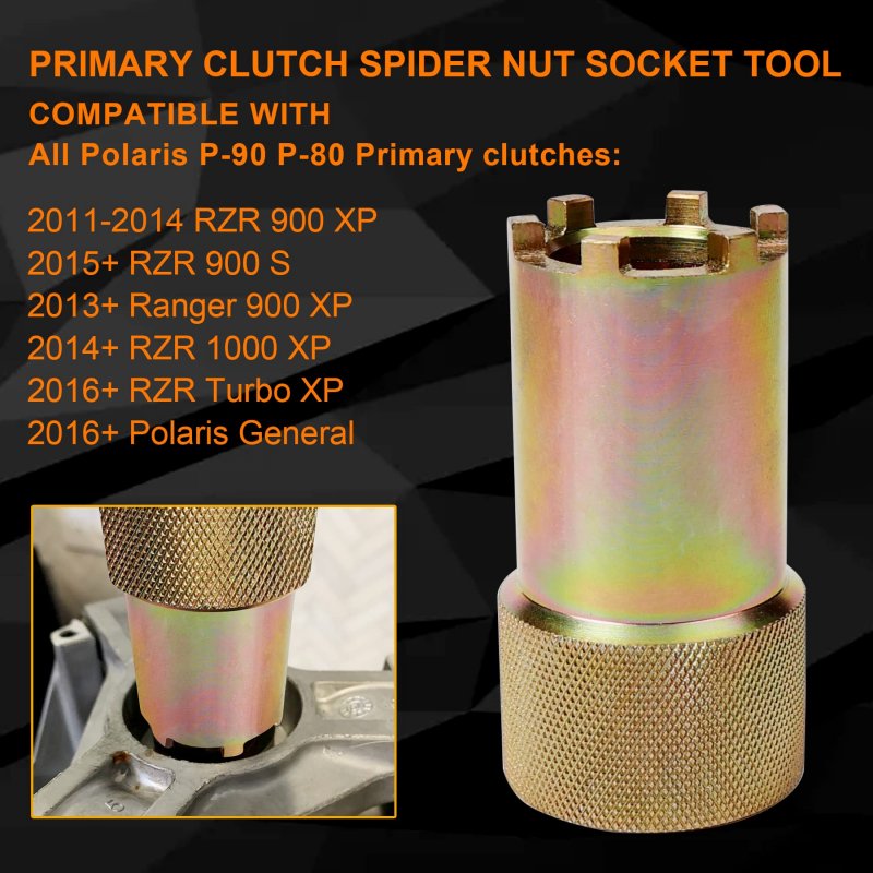 Primary Clutch Spider Nut Tool For Polaris P-90 P-80 P-85 Clutches Fits Rzr 1000 Xp 900 Ranger General Gjb50