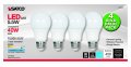 Satco S28594 5 5w A19 Led Frosted 5000k Medium Base 120v 4 Bulbs California Compliant Replaces S8594
