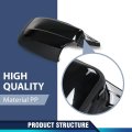 Side Mirror Covers Shell Cap Black Horn Style For Dodge Charger Srt 2015-2023