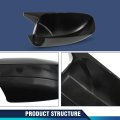 Side Mirror Covers Shell Cap Black Horn Style For Dodge Charger Srt 2015-2023