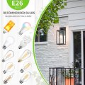 Maxvolador Outdoor Wall Sconce Exterior Waterproof Lantern Light Fixtures Black Porch Lights With Toughened Glass Shade