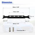 X Autohaux Universal Oil Cooler Mounting Bracket Kit 330mm Aluminum Alloy Engine Radiator Adapter Black