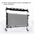 X Autohaux Universal Oil Cooler Mounting Bracket Kit 330mm Aluminum Alloy Engine Radiator Adapter Black