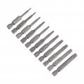 Uxcell 12pcs T5-t40 Torx Security Screwdriver Bit Set S2 Steel Magnetic Tamper Resistant Star Drive Drill 2 Long 1 4 Inch Hex