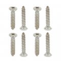 G-plus Chrome Headlight Bezel Marker Grille Trim Screws Kit Silver Stainless Steel Thread 8 Length 13 16 Torx Pan Head With A 9