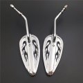 Smt-no Logo Chrome Aluminum Teardrop Mirror Compatible With Roadster Xls Electra Glide Flh Fltc B01bczg23a