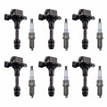 Set Of 6 Ad Auto Parts Ignition Coils Platinum Tt Spark Plugs Pkh16tt For Infiniti Fx35 G35 I35 M35 Qx4 Nissan 350z Altima 