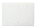 Leviton Pj33-w Midway Size High Impact Thermoplastic 3-gang Blank Wallplate White 