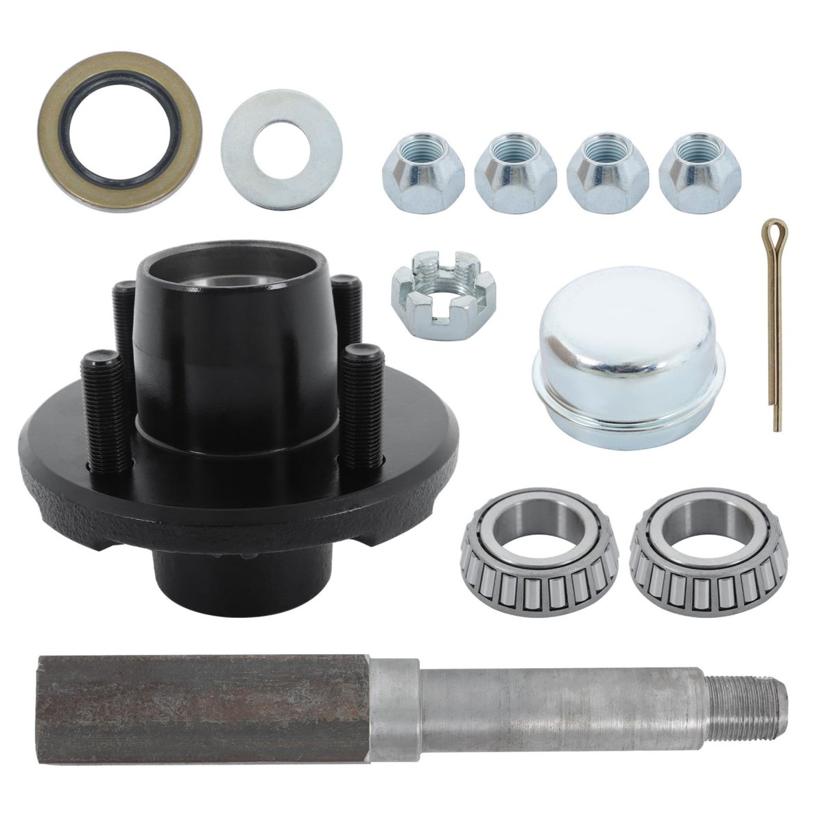 Trailer Hub Kit 4 On Inch And 1 Square Bt8 Spindle With Bearing