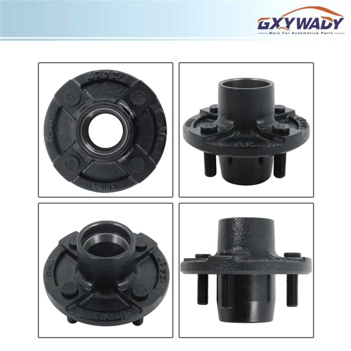 Trailer Hub Kit 4 On Inch And 1 Square Bt8 Spindle With Bearing
