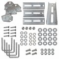 4 Pack 8 Galvanized Swivel Top Bunk Bracket Kit With Hardware For Boat Trailer Fits 3x3 Cross Members Heavy Duty