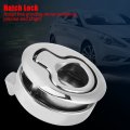 Acouto Boat Locking Latch 2 Inch Stainless Steel Round Deck Hatch Flush Pull Lock For Marine Yacht Rv
