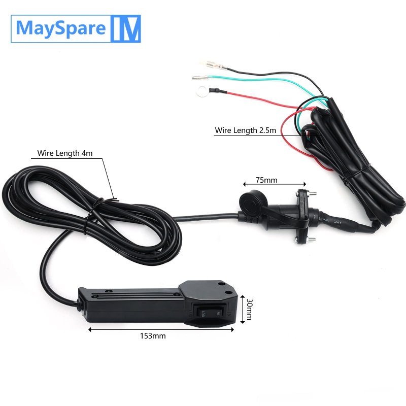 Mayspare Winch Corded Hand Manual Controller Remote Control Kit For Atv Utv
