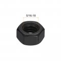 Uxcell 5 16-18 Unc Hex Nuts Carbon Steel Grade 8 Black Oxide Hexagon Nut For Screw Bolt 10 Of Pack