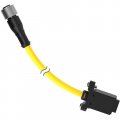 Delsef-81d Cordset Str Ls-custom F 12p To M12 8p 0 3m Yellow Pvc Jacket 93053 