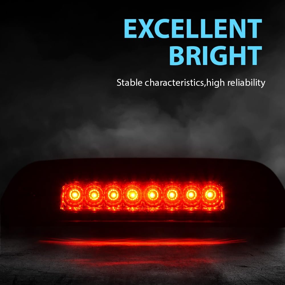 Led 3rd Brake Light For Toyota Tacoma 1995-2015 Clear Lens Housing High Mount Stop Cargo Waterproof Assembly