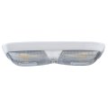 Recpro Rv 12v Led Double Dome Lighting Fixture Includes Switch White Housing 3200k Or 4200k Lights Interior Clear Lens 2