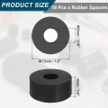 18pcs Thick Rubber Spacer 2 Inch Od X 3 16 Id 1 4 Thickness Round Bushings Anti Vibration Flat Washers For Home Industrial