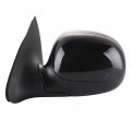 Black Driver Side And Passenger View Mirror Smooth With Power Adjustment Manual Folding Non-heated Compatible For 2004d For