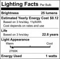 Satco S9155 1w Ctd Led Crystal 120v Cd 12-pack