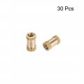 Uxcell Knurled Insert Nuts M2 5 X 6mm L 3 5mm Od Female Thread Brass Embedment Assortment Kit 30 Pcs