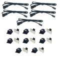 20 In Extension Cable 22 Awg Male To Female For Ll-013 Series Under Cabinet Lighting Kit 5 Pack Black Copper Wire Dc 5 24v 