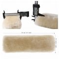 Dotesy 2pcs Auto Seatbelt Shoulder Pads Soft Australian Sheepskin Wool Car Seat Belt Cover Backpack Strap Cushion For Adults