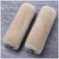Dotesy 2pcs Auto Seatbelt Shoulder Pads Soft Australian Sheepskin Wool Car Seat Belt Cover Backpack Strap Cushion For Adults