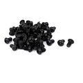 Uxcell M6x10mm Button Head Hex Socket Cap Screw Bolt Black 50pcs