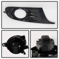 Acanii For 2010-2014 Volkswagen Golf Mk6 Jetta Vent Grille Cover Fog Lights Lamps W Switch Assembly Driver Passenger