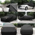 Uxcell Ym 460x185x170cm 190t Black Car Cover Waterproof Breathable Scratch Rain Snow Heat Resistant With Driver Door Zipper