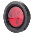 2x 2 5 Red Round Side Marker Clearance Light 4 Led Sealed Trailer Mount Grommet Pigtails Hardwired For Truck Rv 
