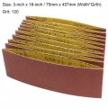 Uxcell 3-inch X 18-inch Aluminum Oxide Sanding Belt 120 Grits Sandpaper Lapped Joint For Sander 10pcs