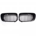 Leemas Set Matte Black E46 Kidney Grille Ham Style Fog Light Cover Compatible For 2001-2002 Bmw 323ci 325ci 330ci 2-door