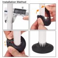 Uxcell Pipe Cover Decoration 15mm-40mm Pp Plastic Escutcheon Water Drain Line Black 8pcs