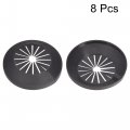 Uxcell Pipe Cover Decoration 15mm-40mm Pp Plastic Escutcheon Water Drain Line Black 8pcs