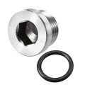 Stainless Steel Inner Hex Head M30x1 5 Pipe Fitting Plug With Seal Ring For Terminate Ends