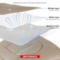 A-premium Medium Parchment Tan Seat Cover Compatible With Ford F-250 F-350 F-450 F-550 Super Duty Lariat 2000-2001 Front Left