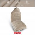 A-premium Medium Parchment Tan Seat Cover Compatible With Ford F-250 F-350 F-450 F-550 Super Duty Lariat 2000-2001 Front Left