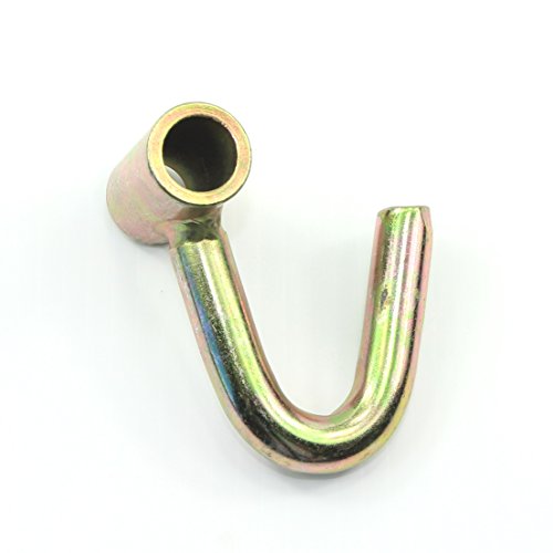 Pack Of 2 Heavy Duty Finger Tube Hooks For In Ratchet Tie Downs Zinc Plated Gold Rust Protection Trailers And Tow Dollies