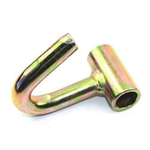 Pack Of 2 Heavy Duty Finger Tube Hooks For In Ratchet Tie Downs Zinc Plated Gold Rust Protection Trailers And Tow Dollies