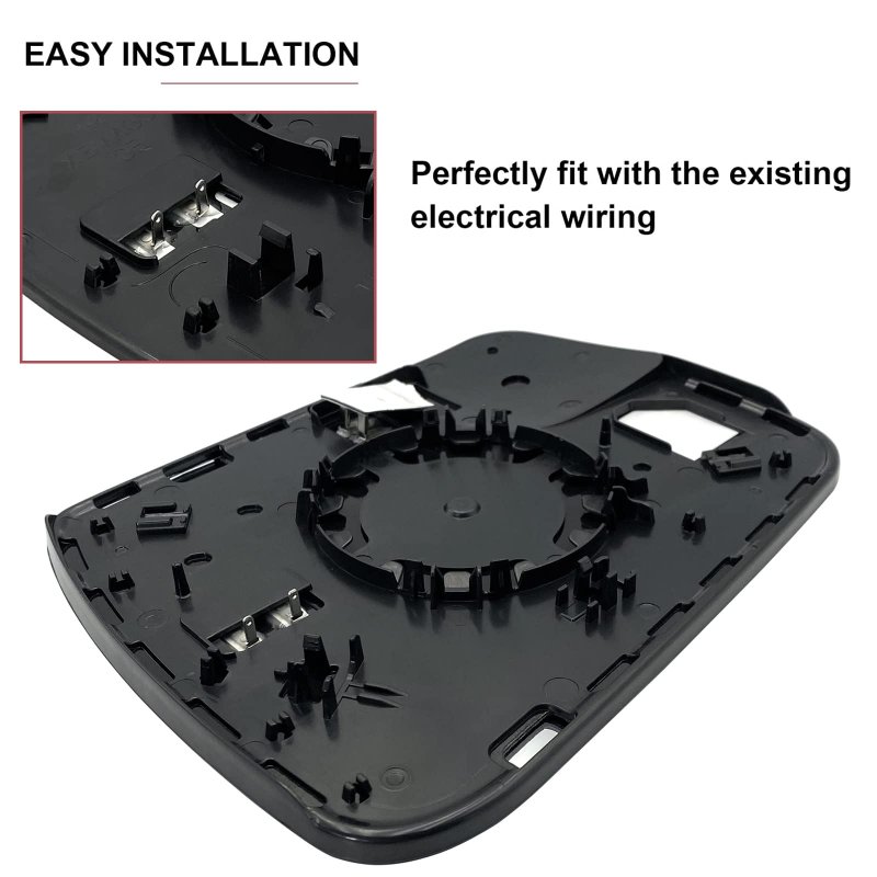 Driver Left Side Heated Blind Spot Mirror Replacement For 2019 2020 2021 Dodge Ram 1500 Glass- View Convex Glass With Rear